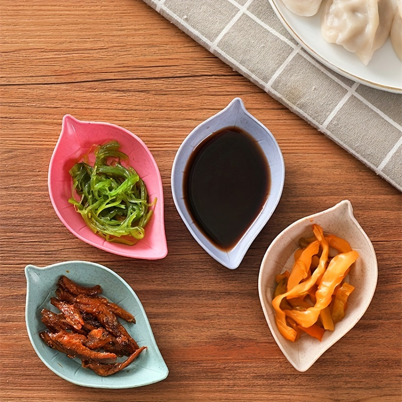 1 Ud./4 Uds. Juego De Platos Para Salsa En Forma De Hojas Para Sushi, Cuenco Para Mojar Mostaza, Plato De Soja, Suministros De Cocina