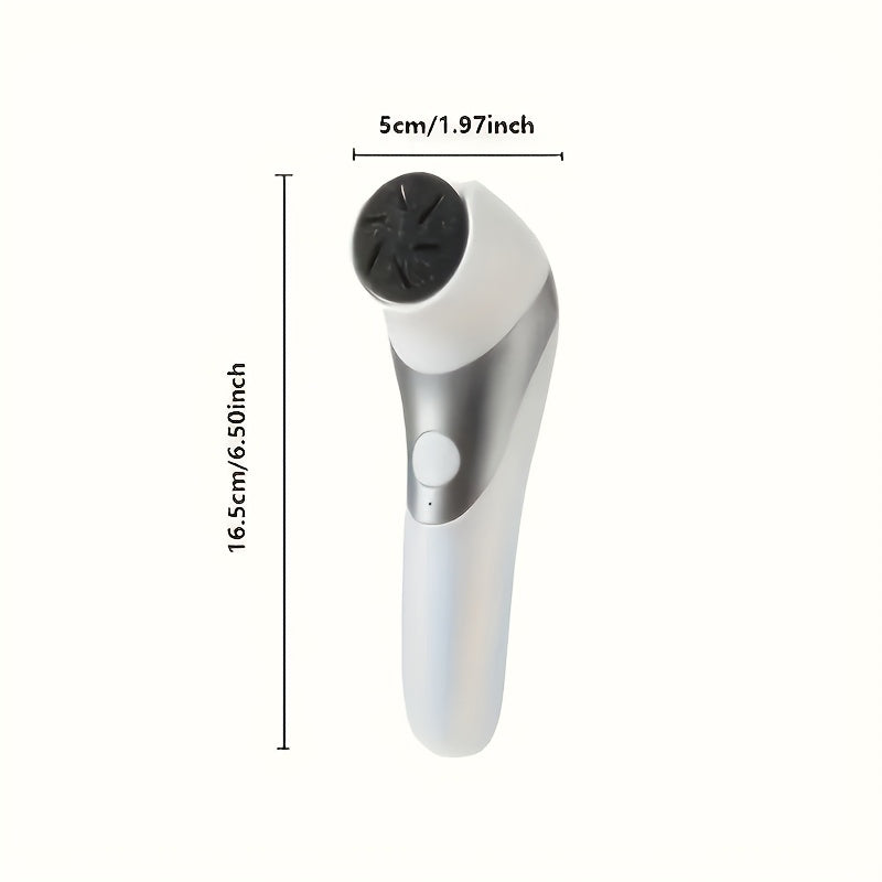 Limpiador de Pies Eléctrico Portátil con Doble Cabezal Recargable USB, Kit Práctico para el Cuidado de los Pies y Regalo Perfecto para Pedicura, Incluye Batería Recargable de 700mAh