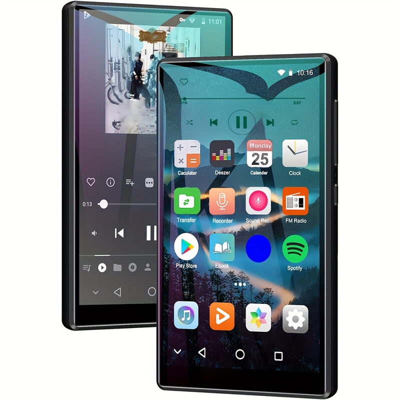 Reproductor de MP4 con WiFi, pantalla táctil completa de 3,6 pulgadas con Spotify, e-book, reproductor de MP4 Android con aplicaciones, radio FM.