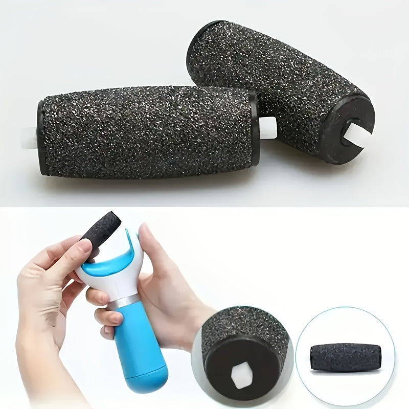Juego de ruedas de molienda Amope Pedi - una rueda de molienda gruesa (sin batería), regular, suave, de color beige con una cabeza de molienda para eliminar piedras volcánicas sin olor, adecuada para el cuidado y la terapia de los pies. Herramienta de cu