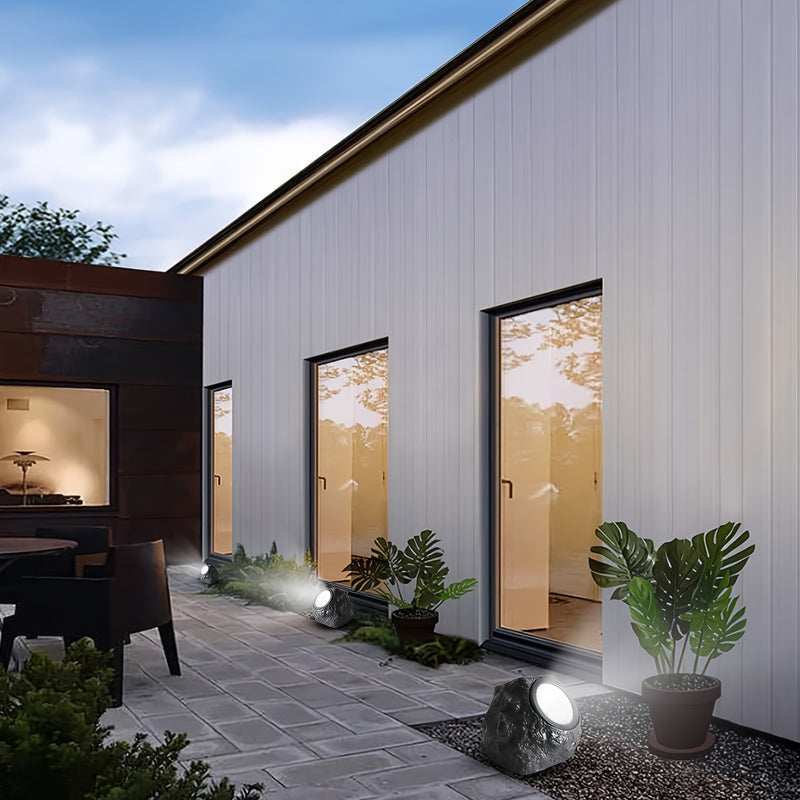 1pc Luz de Roca con Energía Solar, Luz LED Cálida y Blanca para Árboles, Iluminación de Caminos para Parques, Villas, Decoración de Césped Navideña - Perfecta para Bodas y Cumpleaños, Iluminación Ambiental de Eventos | Luz Decorativa Exterior | Luz con E