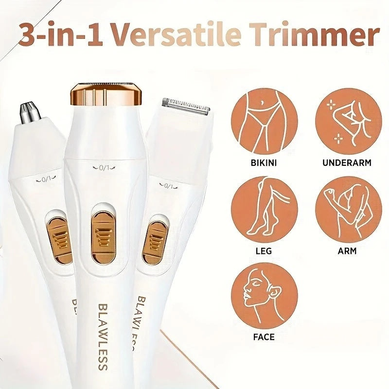 Un kit de afeitado de vello corporal versátil para mujeres, con una capacidad de almacenamiento de 150 mAh y una batería de litio de carga rápida, perfecto para el cuidado personal.