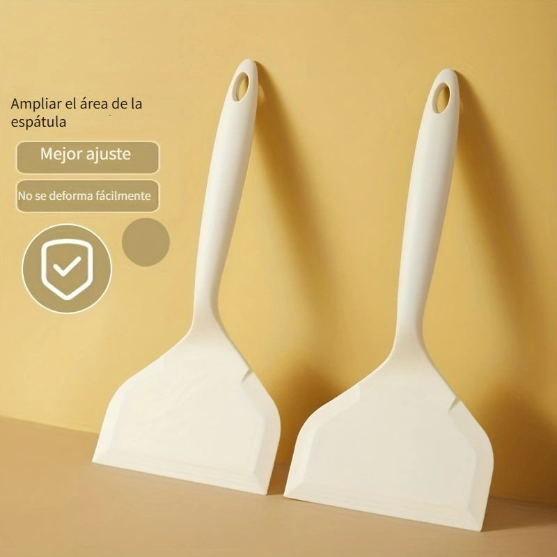 1pc Espátula raspadora de silicona resistente al calor - No adherente seguro para cocinar - Volteador de tortilla para huevos, panqueques, bistec - Utensilio de cocina duradero y fácil de limpiar para cocinar y hornear
