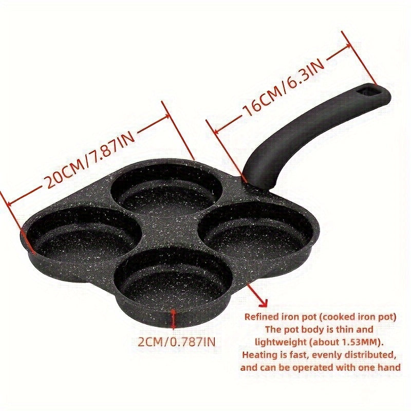 Sartén antiadherente de hierro fundido para huevos, panqueques y hamburguesas - 10 compartimentos adecuados para estufas de gas y eléctricas, diseño multiestufa, perfecto para una cocina ideal para desayunar, estilo moderno y elegante, utensilios de coci
