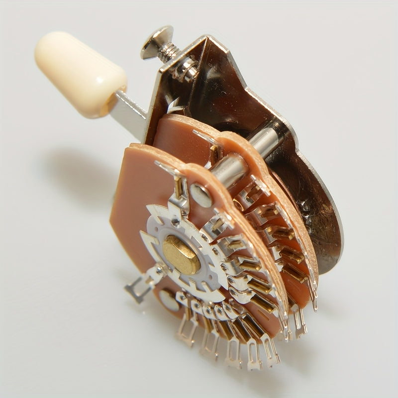 Interruptor de Guitarra Eléctrica Premium de 1 Pieza - Palanca Metálica de 5 Vías, Acabado en Bronce Antiguo, con Tornillos, Compatible con Interruptores de 12 y 24 Pines - Accesorio Esencial para Guitarristas