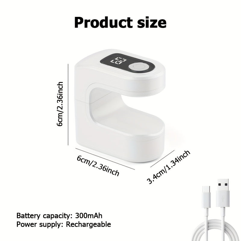 Lámpara de curado de uñas mini portátil con pantalla de visualización digital, lámpara de curado de esmalte de gel de plástico recargable por USB para uso en casa y salón, para endurecer uñas de gel.