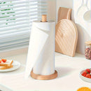 1pc Porta Pañuelos Simple - Dispensador de Madera Independiente para Cocina y Baño, Soporte Redondo para Encimera, Barra de 9.6 Pulgadas de Altura, Base de 3 Pulgadas de Diámetro, Instalación Autoadhesiva