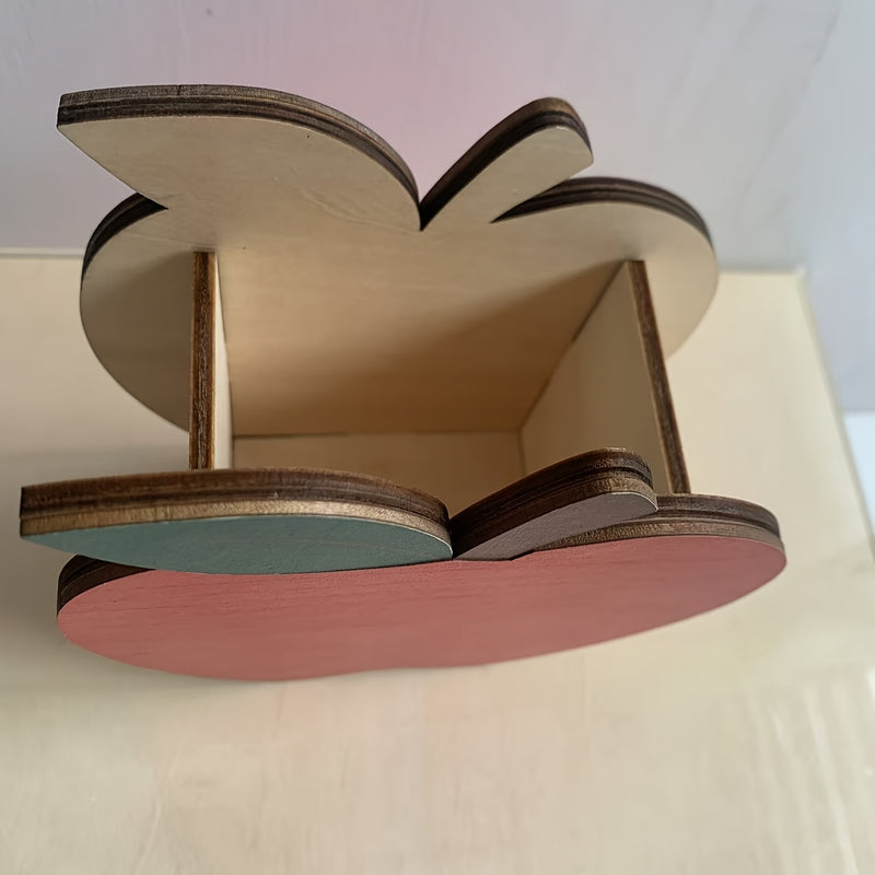 Un modelo de escalera de madera con amor, carta de amor, pieza decorativa DIY, caja de manzana hecha a mano, adecuada para exhibición en escritorio, escritorio de oficina y decoración de estudio.