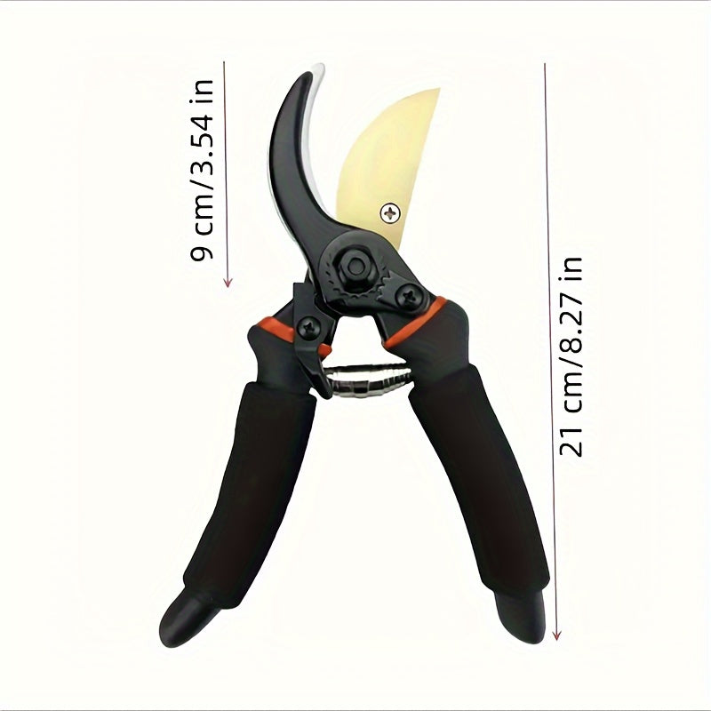 1pc Tijeras de Poda Ergonómicas - Acero al Carbono, Tijeras de Jardín Ahorradoras de Trabajo para Árboles Frutales y Arreglos Florales, Herramienta de Jardinería para el Hogar