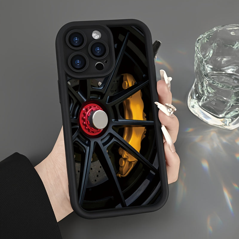 Funda para iPhone 11, 12, 13, 14, 15, 16 Pro Max Pro Plus con diseño de llantas de auto, moderna, creativa, antigolpes y resistente a caídas, ideal para hombres y mujeres, regalo perfecto