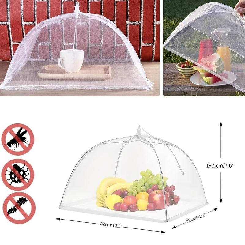 3 piezas, cubiertas plegables para alimentos, carpas de malla anti moscas/bichos/mosquitos, protector de alimentos para picnic, camping y asados, fácil de guardar