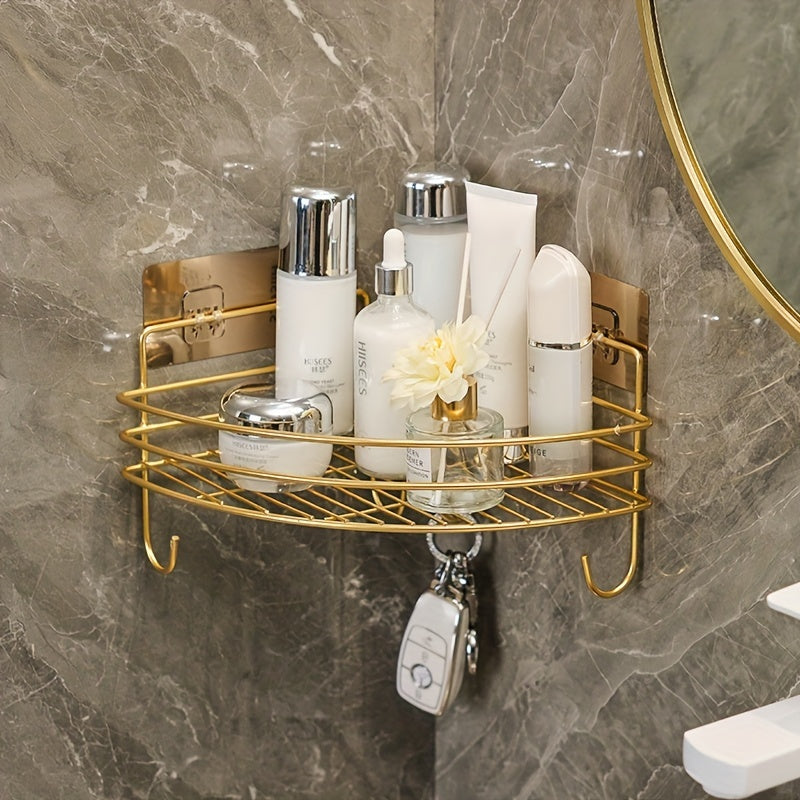 Estante de esquina para el baño, amplio para guardar cosméticos, productos de cuidado de la piel y cepillos de dientes