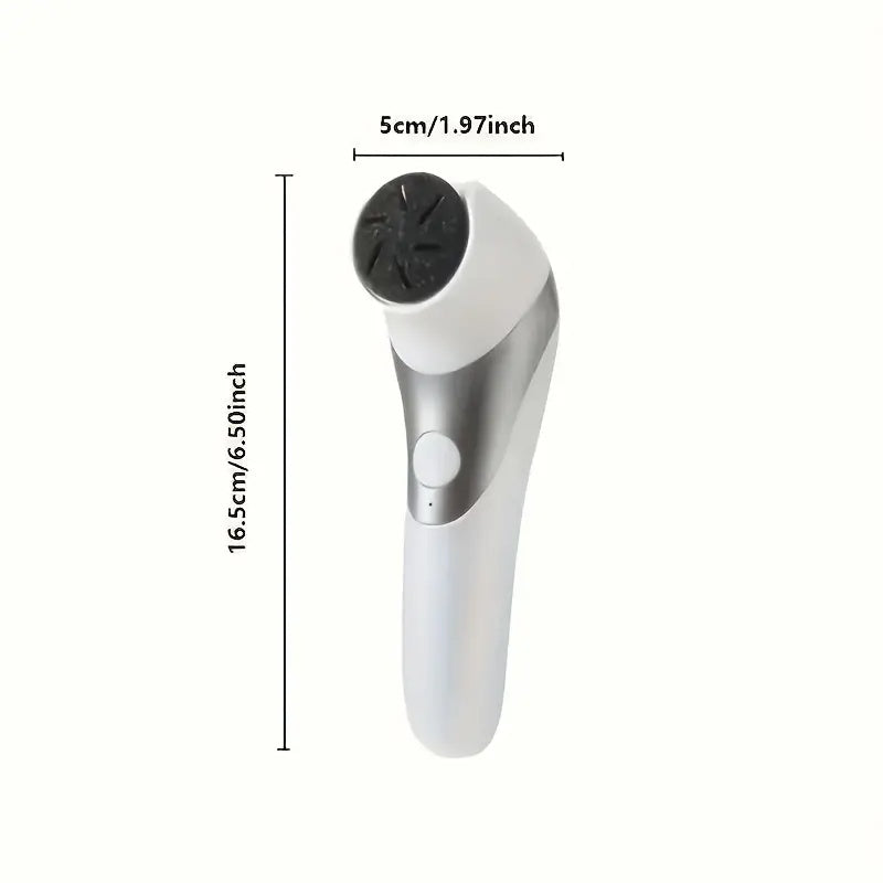 Fila de pies eléctrica - Conjunto profesional de eliminación de pies - Kit de herramientas de pedicura, recargable por USB - Ajuste de múltiples velocidades - Incluye 4 cabezales de pulido, adecuado para pies gruesos de color beige claro, pies suaves, pe