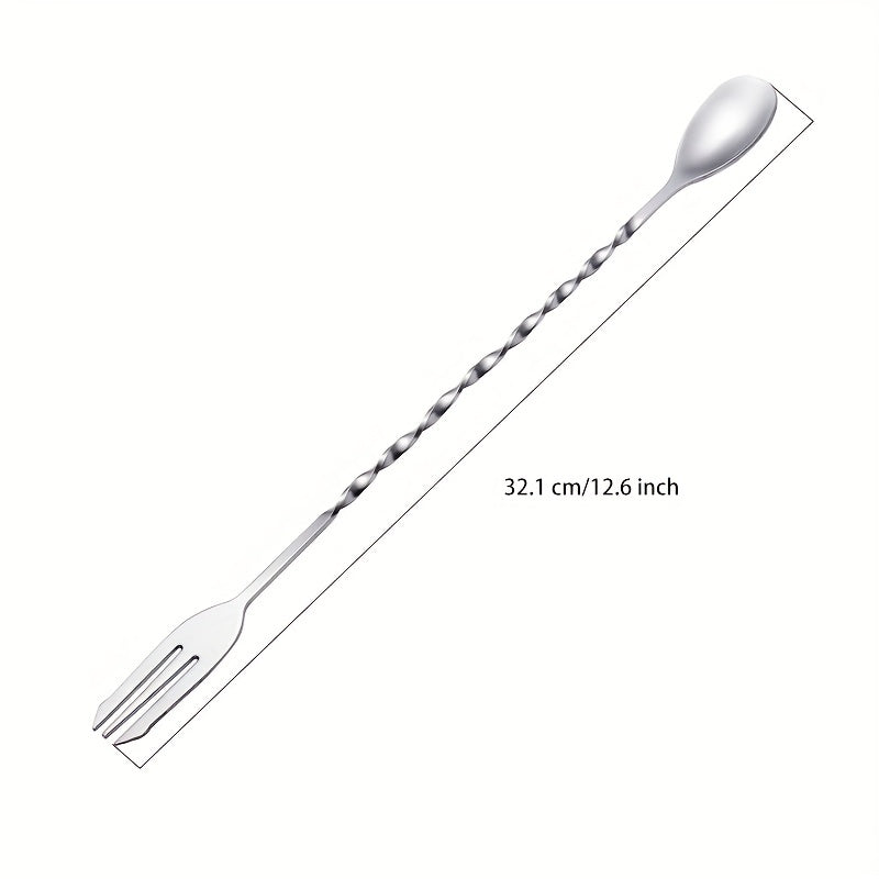 1/2/4 Piezas, Cuchara De Mezcla, Varilla De Mezcla, Cuchara De Barra De Acero Inoxidable, Para Tiendas De Café Y Té Con Leche, Cuchara De Barra Larga, Mezclador De Barra, Accesorios De Barra, Suministros De Cocina