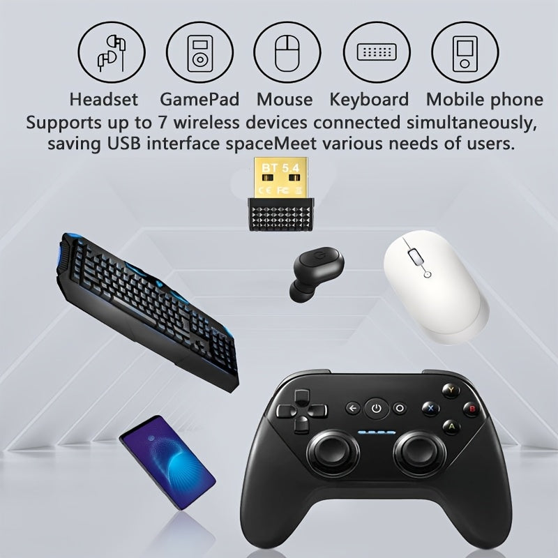 Adaptador sin varillas USB 5.4/5.2/5.1/5.0/4.2/4.0 - Tarjeta de Red Inalámbrica con Plug & Play, Compatible con Windows 11/10/8.1/7, Transferencia Rápida de Datos, WiFi Compacto para PC y Portátil, Juegos, Hogar/Ocio - Sin Necesidad de Fuente Externa, Ac
