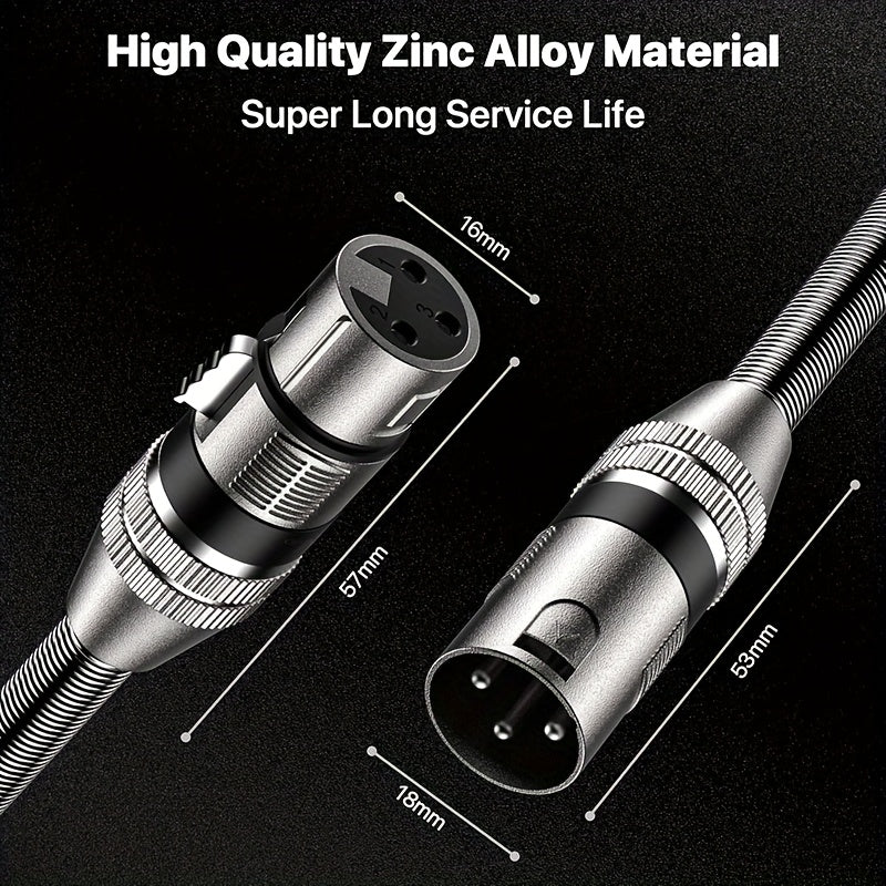 2 piezas de cables de micrófono XLR de alta calidad de 98 pies, extra largos para actuaciones al aire libre y fiestas, ideal para la temporada de graduaciones, regalos de cumpleaños, karaoke, equipo de podcast, micrófonos ASMR, micrófonos para PC, utiliz