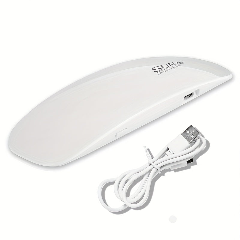 Lámpara UV portátil Sunmini para secar uñas de gel, plegable, con alimentación USB, diseño compacto para uso en casa y salón, secado rápido y ergonómico