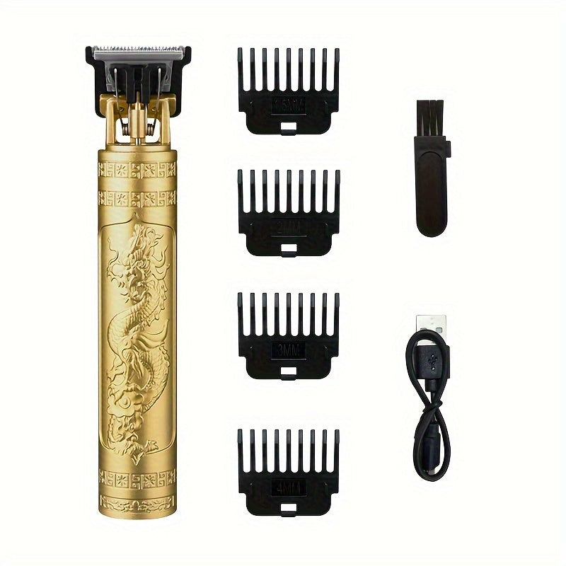 Cortadora de cabello profesional y kit de recortadora de barba, inalámbrica con carga USB, tijeras eléctricas con hoja afilada, voltaje de operación ≤36V, incluye 4 peines guía, para el cuidado personal de hombres
