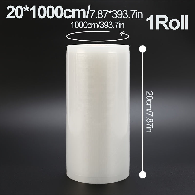 1 Rollo de Bolsas para Almacenamiento de Vacío - Opciones 20cm×10m o (20/25/30cm)×15m - Plástico Grueso de Calidad Comercial para Congelación, Sous Vide y Preparación de Comidas, Sellado Hermético, Libre de BPA y Resistente, Compatible con Todas las Sela