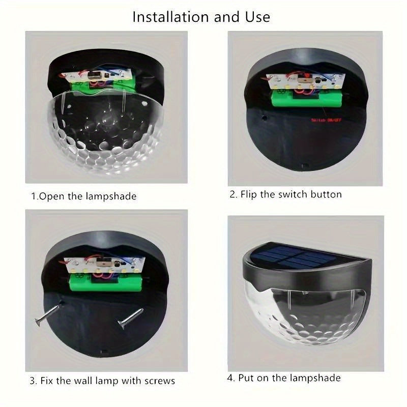 Pack de 4 Luces Solares para Exteriores con Sensor de Movimiento, IP65 Impermeables, Ideales para Decorar Patios, Calles, Cercas, Garajes y Escaleras