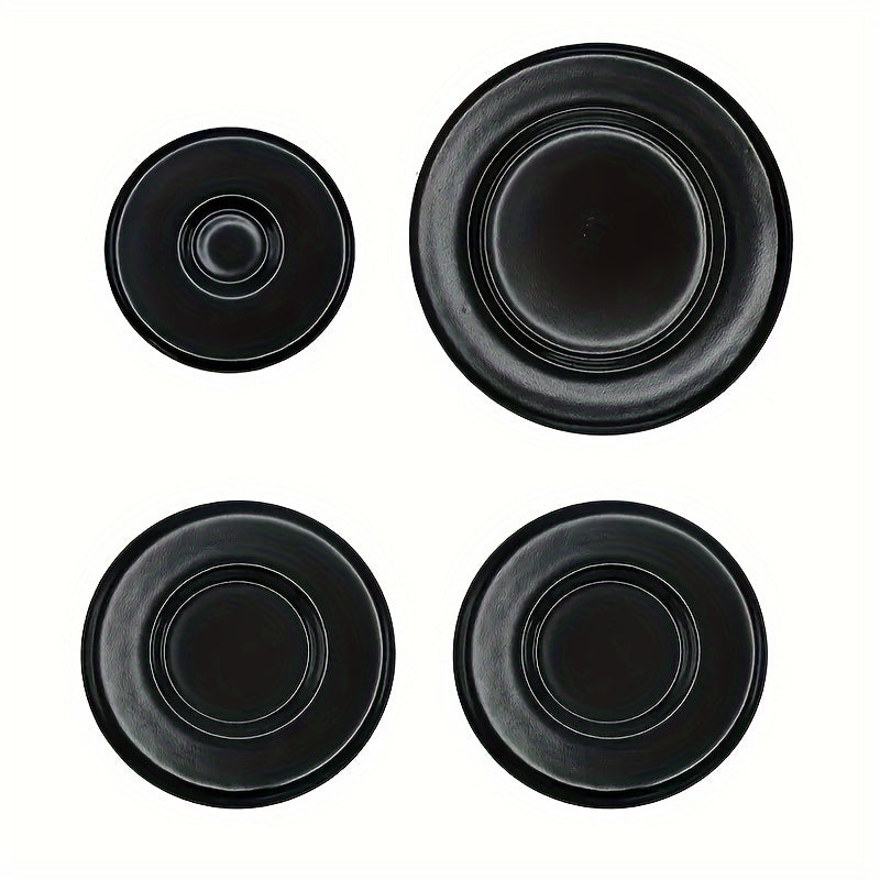4 paquetes de cubiertas para quemadores de estufas de gas compatibles con estufas Sabaf - Tapas de repuesto duraderas, no se requieren baterías, paquete variado con opciones de 55 mm, 75 mm y 100 mm