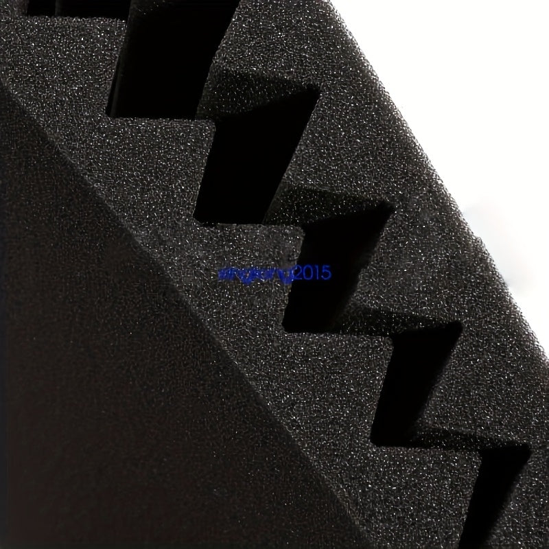 52 piezas de paneles de espuma acústica negra SMOLL, 12"x12"x1" cuña, insonorización para estudio, piano, sala de música, KTV, reducción de eco, absorción de ondas sonoras de frecuencia media-alta, cinta adhesiva nano incluida.
