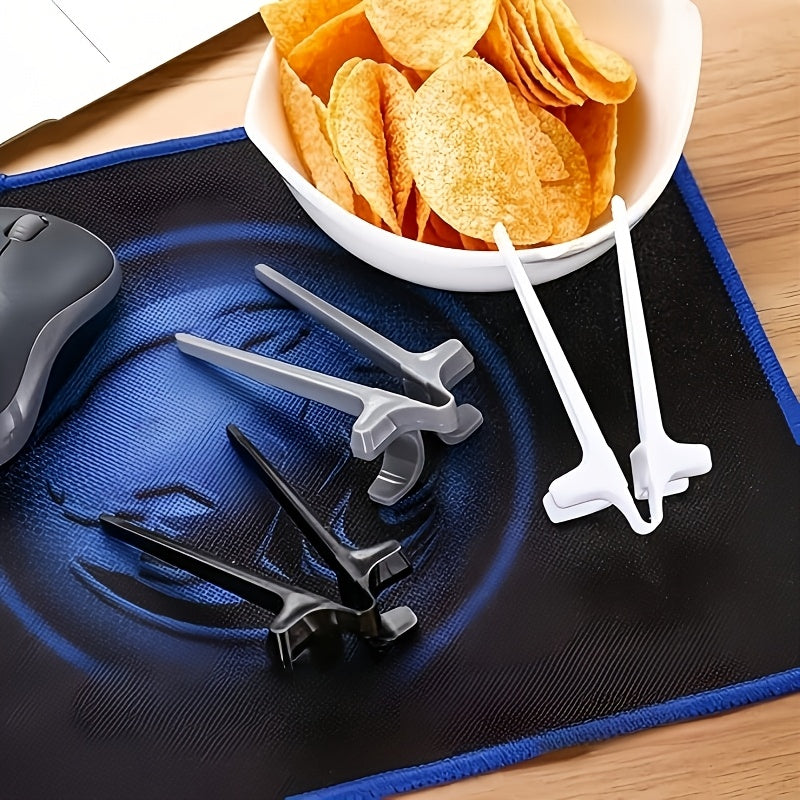 Pegatinas de snack para juegos ociosos - Tablas de dedos fáciles de agarrar para palillos y snacks, previenen manos desordenadas, ideales para juegos y snacks, accesorios para juegos | Diseño juguetón | Construcción de plástico, soporte para snacks