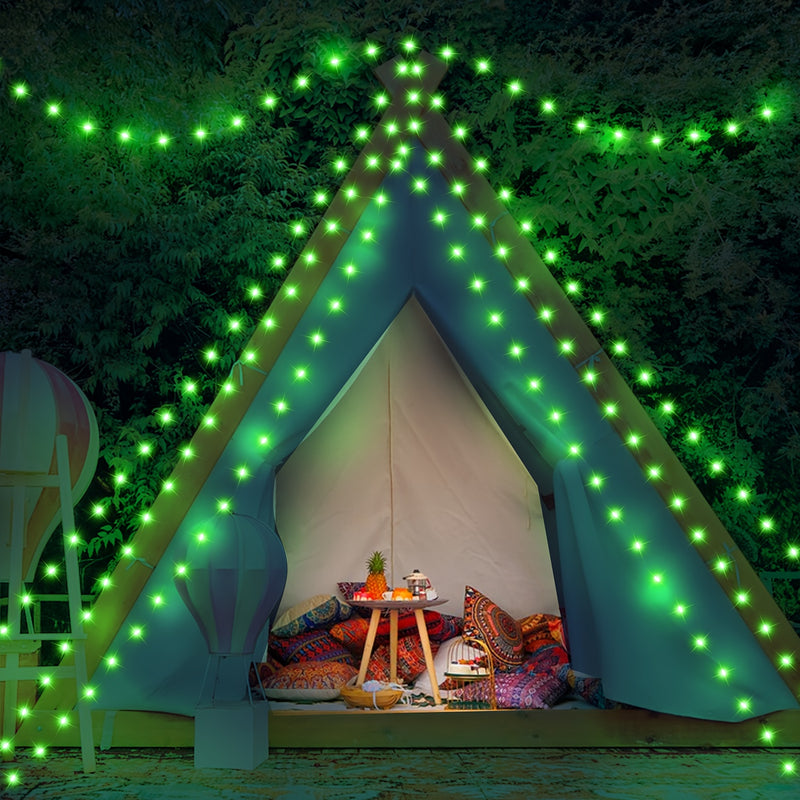 Luces de cuerda LED impermeables con mando a distancia, alimentadas por USB, modos de parpadeo ajustables, ideales para Navidad, Día de San Valentín, bodas, Año Nuevo, decoración interior y exterior, iluminación de patio y jardín