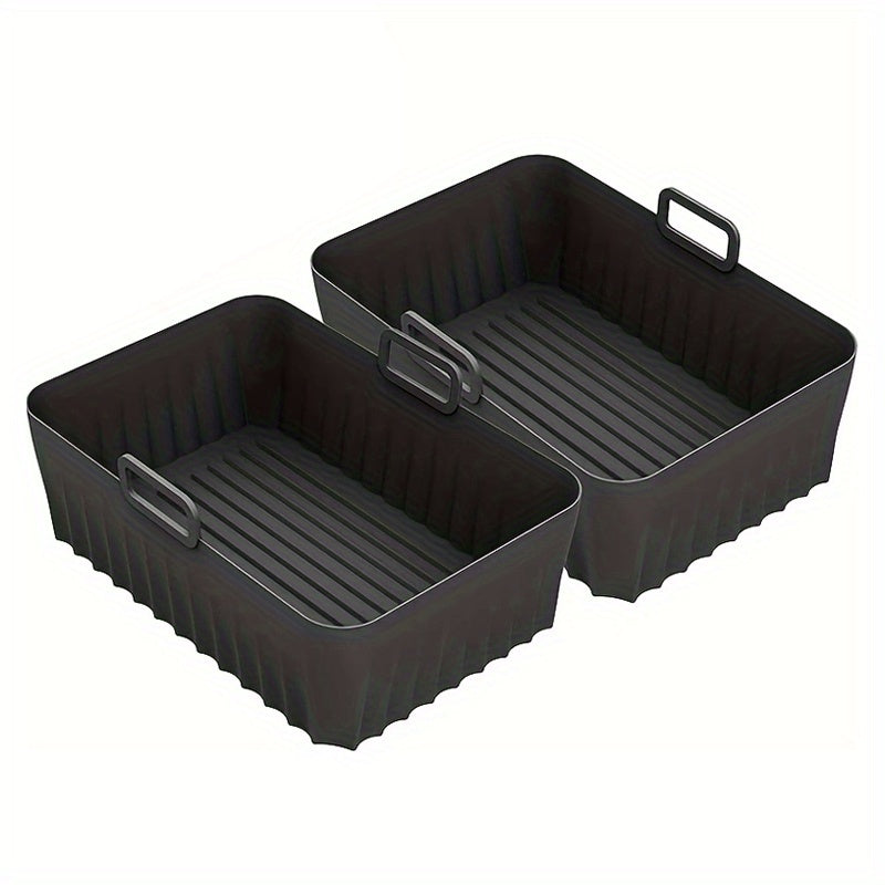 Revestimientos de Silicona para Freidora de Aire Ninja Dual Dz401 Dualzone, Revestimientos de Silicona Reutilizables para Freidora de Aire, Accesorios para Cesta de Freidora de Aire Antiadherentes, Bandeja de Repuesto para Hornear