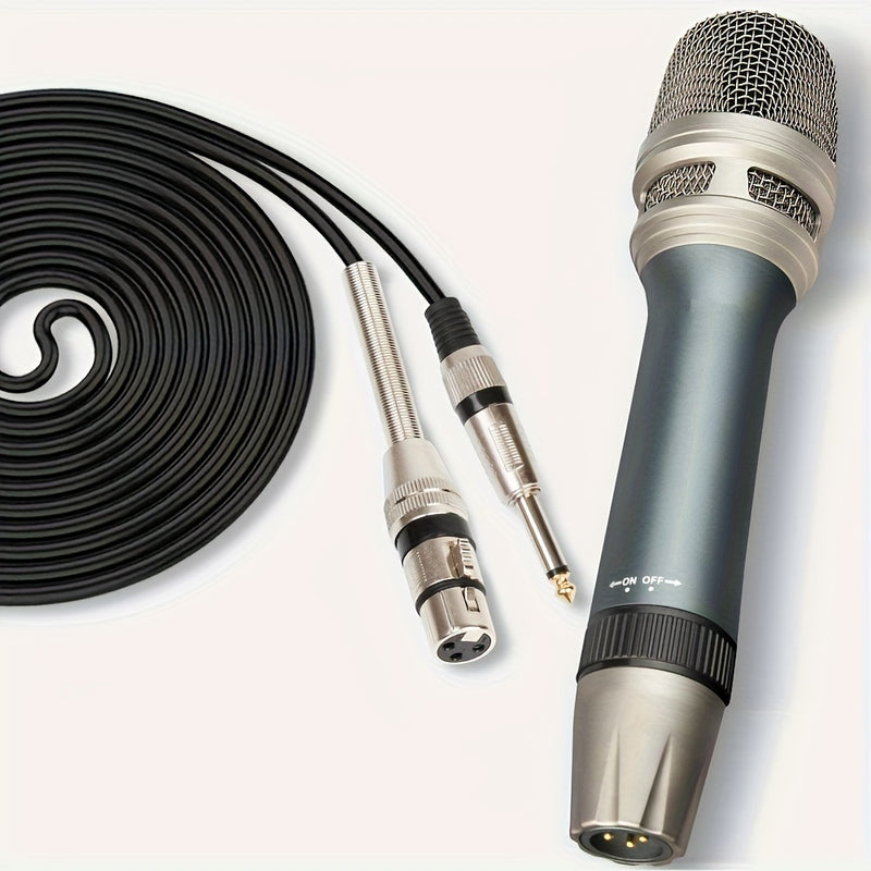 Micrófono Vocal Dinámico Profesional - Cardióide Unidireccional, Portátil con Encendido/Apagado para Interruptor & Cable XLR de 177in a 1/4'' - Azul Marino
