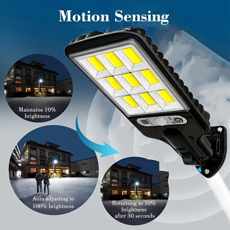 ANKRIYUL Luz Solar con Sensor de Movimiento y Control Remoto - Lámpara de Seguridad para Jardín, Garaje, Patio Trasero, Exterior, Detección Infrarroja, Fácil Instalación, Luces Solares Exteriores