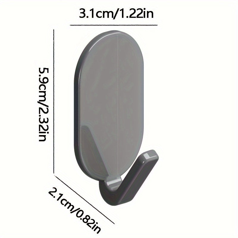 5 ganchos adhesivos resistentes, sin necesidad de taladrar, soporte fuerte para toallas, ropa y accesorios, montaje en pared sin daños, material ABS duradero, ideal para baños y tocadores, organizadores de baño | Accesorio moderno para el hogar | Ganchos