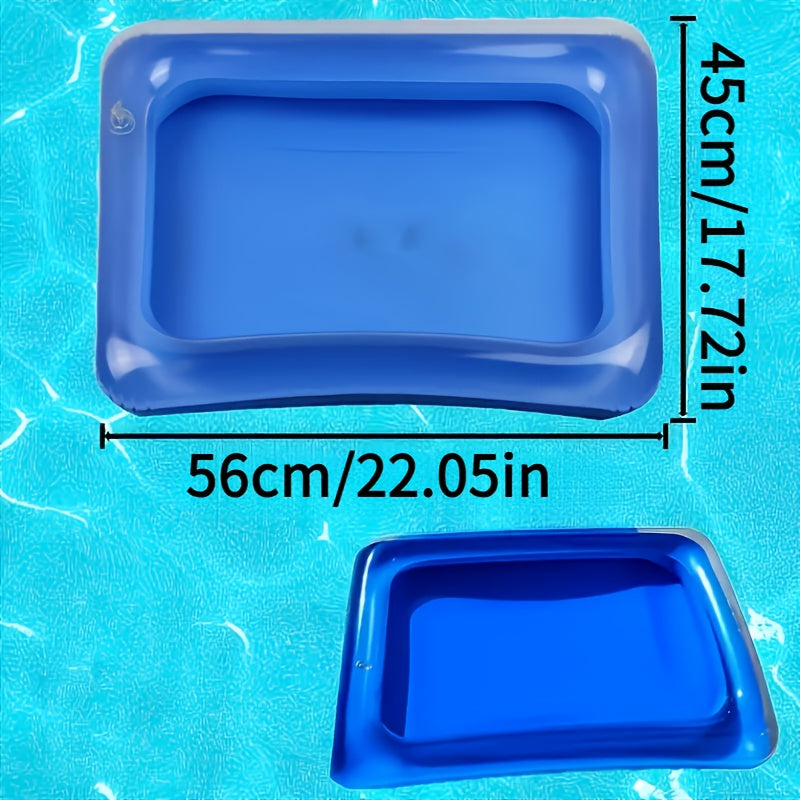 1/2 Piezas Bañera Inflable para Pies Cuadrada, Bañera Portátil para Pies con Escalón de Entrada a la Piscina, Set de Pedicura y Limpieza para Piscinas