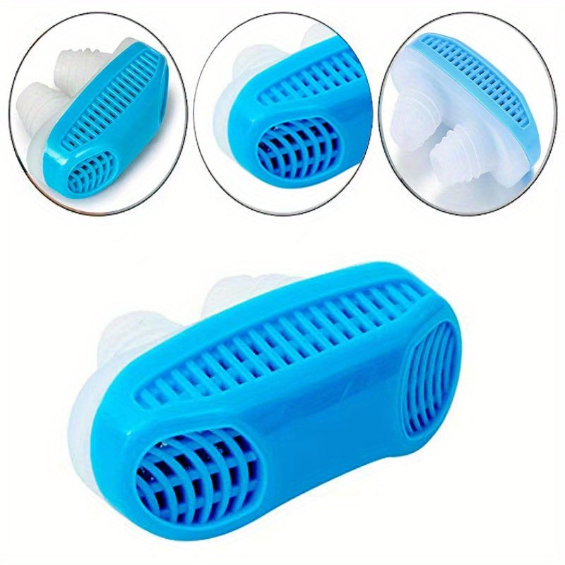 2 en 1 Purificador de aire anti ronquidos y congestión nasal - Sin batería, sin enchufe, sin olores, diseño portátil, adecuado para viajes y uso en casa, adaptador nasal compacto.