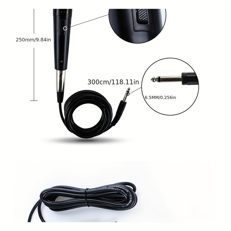 Micrófonos dinámicos con cable para cantar con TV y computadora, micrófono de mano para configuración de amplificador.