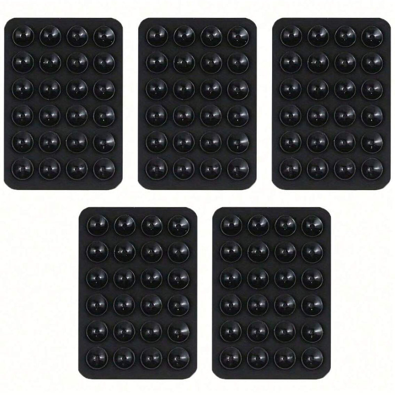 5 piezas de agarre de silicón para teléfono móvil con 24 soportes pequeños de ventosa, compatible con iPhone y Android: agarres adhesivos para selfies y videos, ideal para ducha y pared, regalo perfecto para cumpleaños de amigos