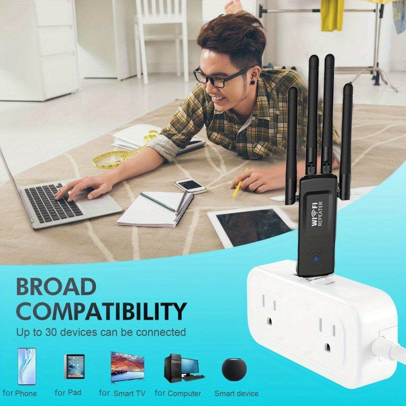 Repetidor inalámbrico USB WiFi de 300 Mbps, amplificador de señal WiFi 2.4G, extensor de red doméstica, amplificador de señal, extensor de red de largo alcance.