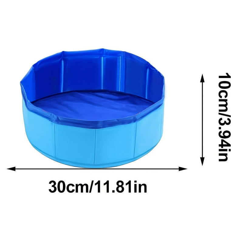 Baño de pies portátil plegable - Azul claro y amarillo, baño de spa para mascotas de PVC, para gatitos, cachorros y mascotas pequeñas - Diseño viajero para interiores y exteriores, no necesita electricidad, relajación de mascotas pequeñas, diseño juguetó