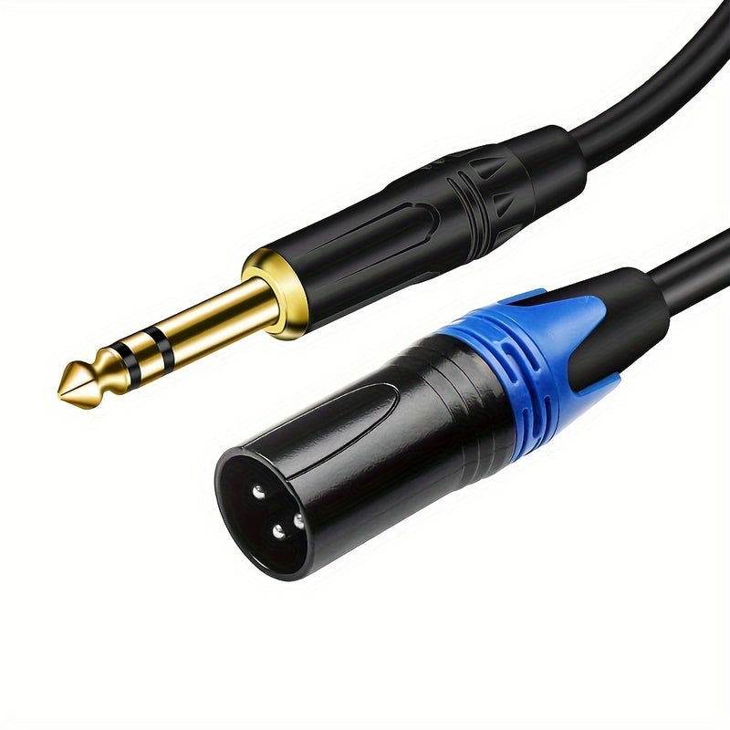 Cable XLR macho a 1/4 de pulgada (6.35mm) Jack TRS, Conector balanceado TRS de 6.35mm a XLR macho de 3 pines para micrófonos, altavoces, escenario, DJ y más, 1 paquete Eid Al-Adha Mubarak