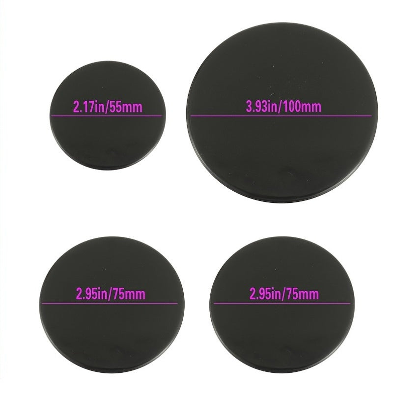 Conjunto de 4 accesorios compatibles para estufas de gas empotradas SABAF, que incluye cubiertas para los quemadores en tamaños: 1 pieza de 55 mm, 2 piezas de 75 mm y 1 pieza de 100 mm.