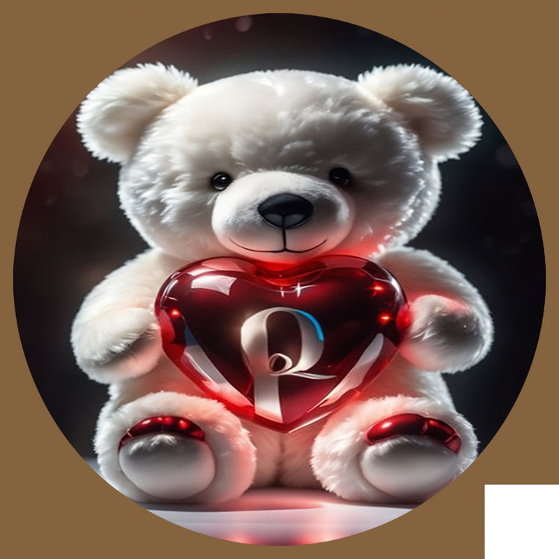 1pc Posavasos De Madera Impreso, Serie De Animales Posavasos De Alfabeto De Oso, Posavasos Para Mesa De Madera, Escritorio, Cocina, Adecuado Para Todas Las Bebidas Y Tipos De Mesa, Para Regalos De Inauguración De La Casa Y Bodas, Fiestas