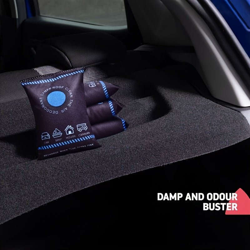 Paquete de 2 Bolsas Deshidratantes para Automóviles Reutilizables, Ideales para la Deshumidificación, Control de Humedad Absorbente, para Parabrisas e Interiores, Bolsas Desecante a Prueba de Fugas