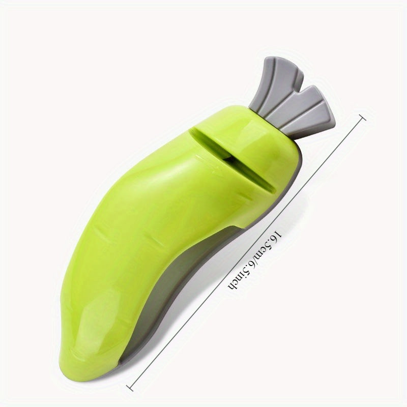 1pc Afilador Manual en Forma de Plátano - Herramienta Portátil Mini para Cocina con Superficies Abrasivas Doble Grano, Sin Necesidad de Batería para Uso Doméstico y Exterior, Diseño Compacto para Cuchillos & Herramientas, Accesorios Culinarios Divertidos