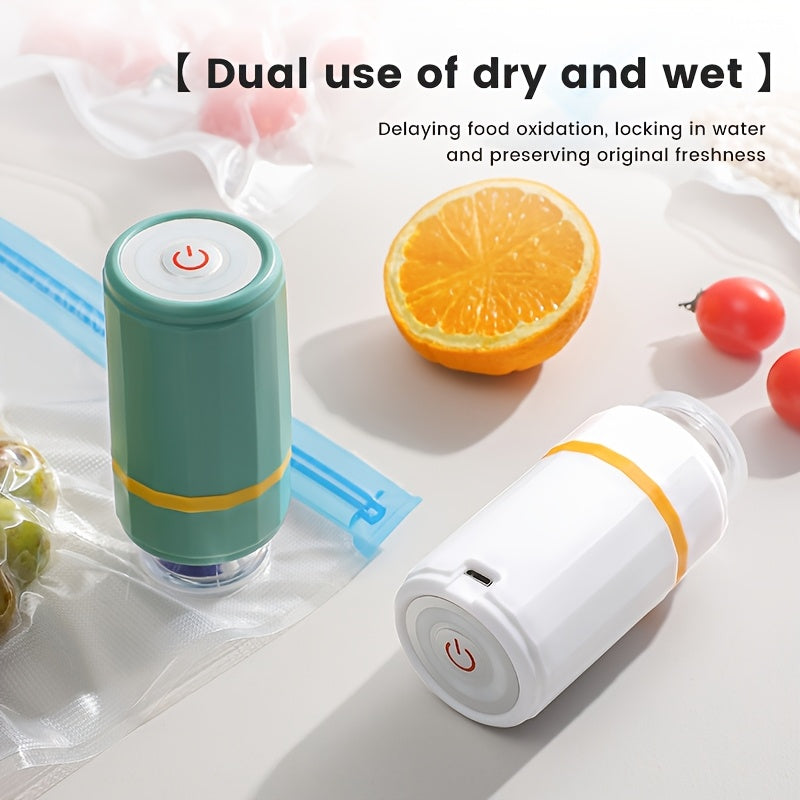 Un mini sellador de vacío portátil para conservar y almacenar alimentos.