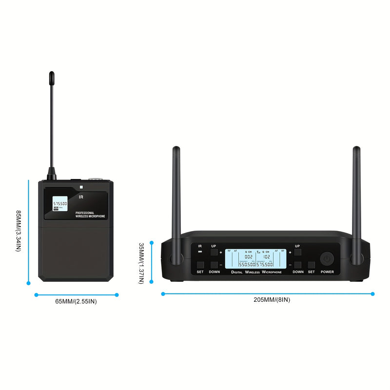 GLXD4 Trompeta Saxofón Profesional Doble Solapa Cintura Micrófono Inalámbrico 559-599MHz Sistema Escenario Actuaciones UHF Dinámico 2 Canales Portátil Para Actuación Musical