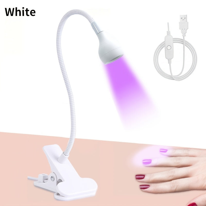 Lámpara de uñas LED mini portátil con temporizador digital - Recargable por USB, lámpara de curado de gel portátil, adecuada para manicura en casa y salón DIY