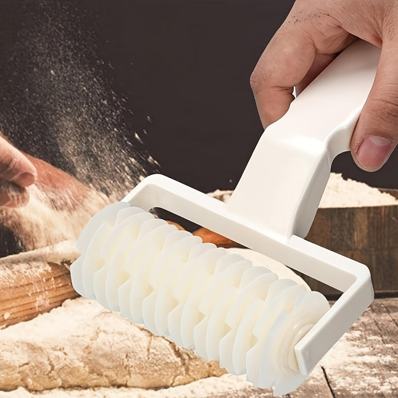 1 pieza de herramienta de panificación premium: rodillo y cortador de masa con cortador de alambre para galletas y pizzas y rodillo, ideal para galletas y pizzas caseras.