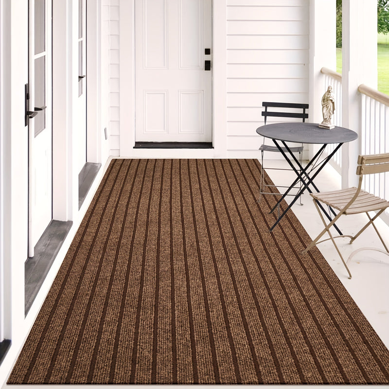 1pc Alfombrilla Antideslizante para Cocina con Base de Goma - Fácil de Limpiar, Tapete de PVC Duradero para Entrada, Dormitorio y Oficina - Diseño Rectangular Rayado, Alta Calidad & Ideal para Cocinas Modernas, Cubierta Decorativa para Suelo