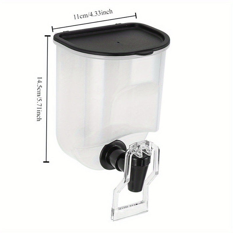 1pc Dispensador de pared ClearView para cocina y baño - Multifuncional, manual, de plástico, para jabón y champú, no necesita electricidad, 14,5 cm x 11,0 cm
