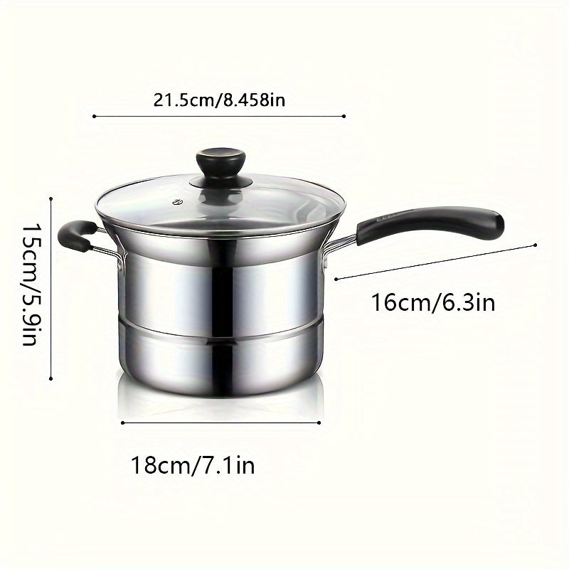 Set de Cocina SENBOWE de Acero Inoxidable - Freidora, Cesta de Vapor y Tapa con Asa para Cocinar, Freír y Vaporizar de Forma Versátil
